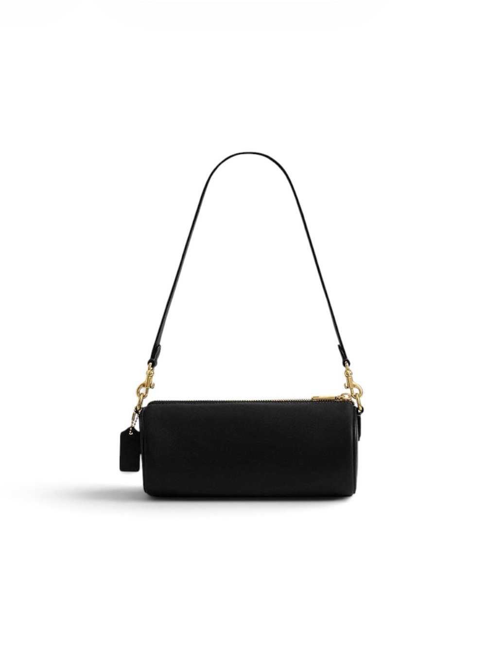 Coach Black Pebbled Leather Shoulder Bag with Gold Hardware - Picture 7 of 9
